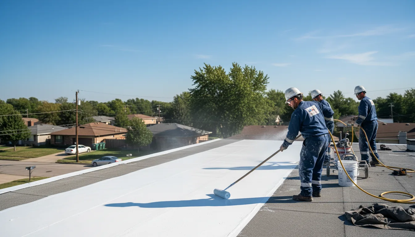 Commercial roof coating in Radom, IL near me